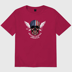Футболка оверсайз мужская Made in United States, цвет: маджента