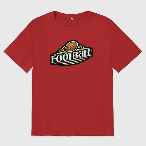 Мужская футболка оверсайз Football - America / Красный – фото 1