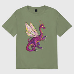 Футболка оверсайз мужская HOMM3 Faerie Dragon, цвет: авокадо