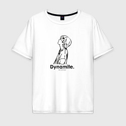 Футболка оверсайз мужская BTS Dynamite Kim Taehyung, цвет: белый