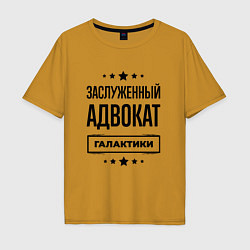 Мужская футболка оверсайз Заслуженный адвокат галактики