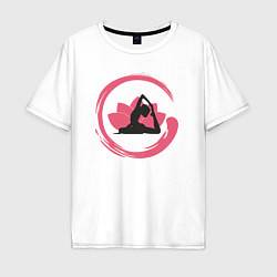 Мужская футболка оверсайз Lotus yoga