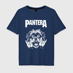 Мужская футболка оверсайз Pantera rock dog