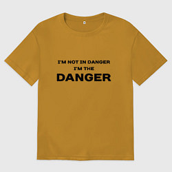 Футболка оверсайз мужская Im not in danger - im the danger, цвет: горчичный