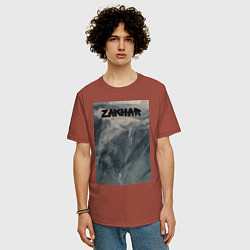 Футболка оверсайз мужская Zakhar горный перевал, цвет: кирпичный — фото 2