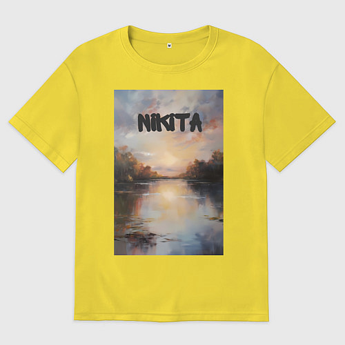 Мужская футболка оверсайз Nikita озеро / Желтый – фото 1