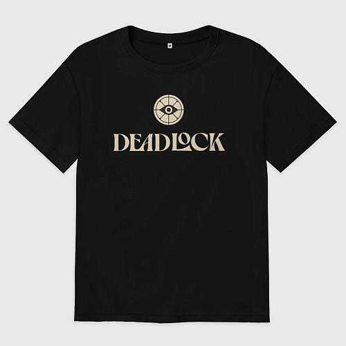 Мужская футболка оверсайз Deadlock logo / Черный – фото 1