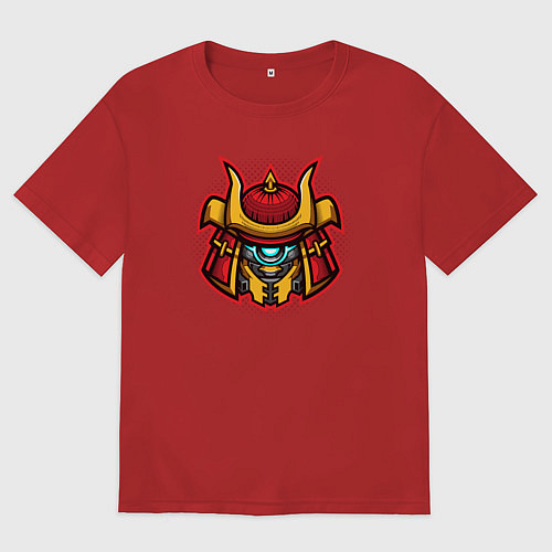 Мужская футболка оверсайз Samurai warrior / Красный – фото 1