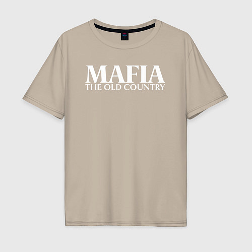 Мужская футболка оверсайз Mafia the old country logo / Миндальный – фото 1