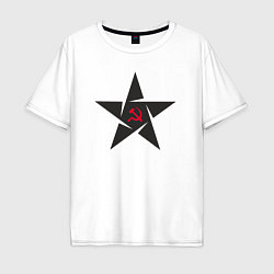 Футболка оверсайз мужская Black star USSR, цвет: белый