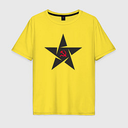 Футболка оверсайз мужская Black star USSR, цвет: желтый