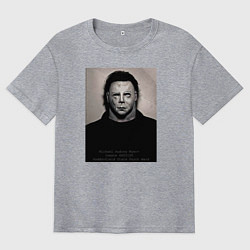 Футболка оверсайз мужская Майкл Майерс магшот, цвет: меланж