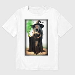 Футболка оверсайз мужская Ведьма, цвет: белый