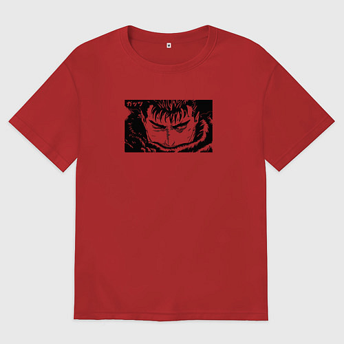Мужская футболка оверсайз Берсерк манга / Красный – фото 1