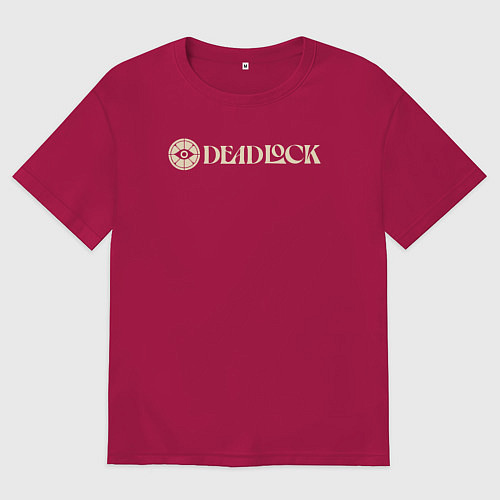 Мужская футболка оверсайз Deadlock original logo / Маджента – фото 1