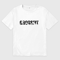 Футболка оверсайз мужская CrossFit спорт, цвет: белый