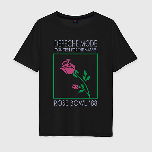 Мужская футболка оверсайз Depeche Mode - Rose Bowl 88 / Черный – фото 1