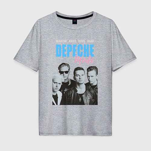 Мужская футболка оверсайз Depeche Mode Vintage / Меланж – фото 1