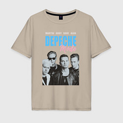 Футболка оверсайз мужская Depeche Mode Vintage, цвет: миндальный