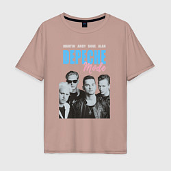 Футболка оверсайз мужская Depeche Mode Vintage, цвет: пыльно-розовый