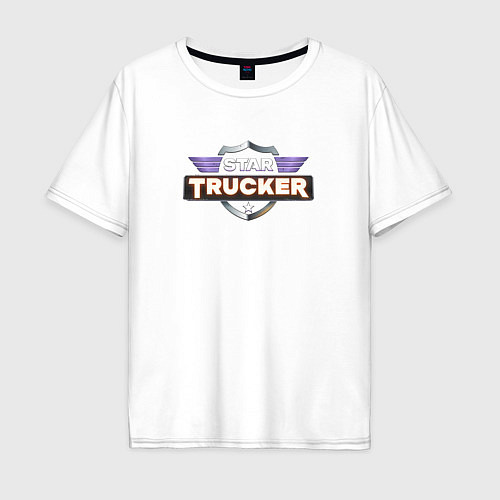 Мужская футболка оверсайз Star Trucker / Белый – фото 1