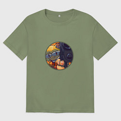 Мужская футболка оверсайз Necoarc gun