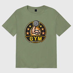 Футболка оверсайз мужская Gym stars, цвет: авокадо