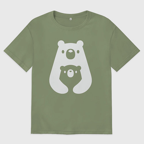 Мужская футболка оверсайз Обнимашки-мишки / Авокадо – фото 1