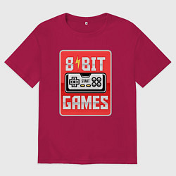 Футболка оверсайз мужская 8 bit games, цвет: маджента