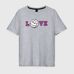 Футболка оверсайз мужская Love volley, цвет: меланж