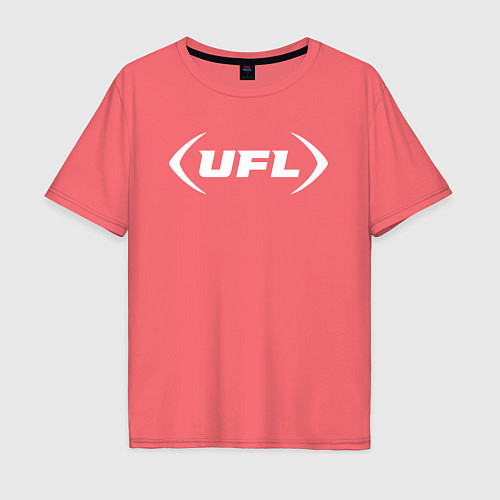 Мужская футболка оверсайз Ufl logo / Коралловый – фото 1