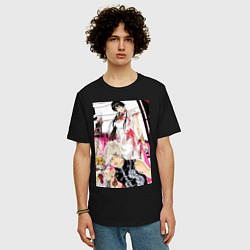 Футболка оверсайз мужская Адский рай Габимару арт, цвет: черный — фото 2