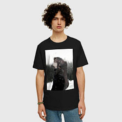 Футболка оверсайз мужская Башня Бога Баам, цвет: черный — фото 2