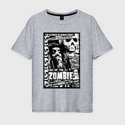 Футболка оверсайз мужская Rob zombie skulls, цвет: меланж