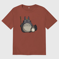 Мужская футболка оверсайз Тоторо вдвоем