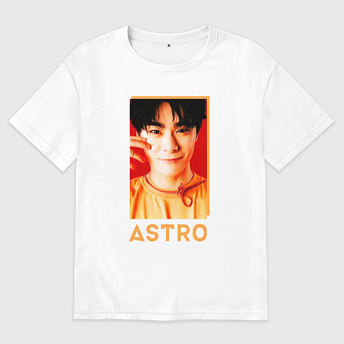 Мужская футболка оверсайз Astro Мун Бин / Белый – фото 1