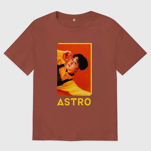 Мужская футболка оверсайз Astro ЧжинЧжин / Кирпичный – фото 1