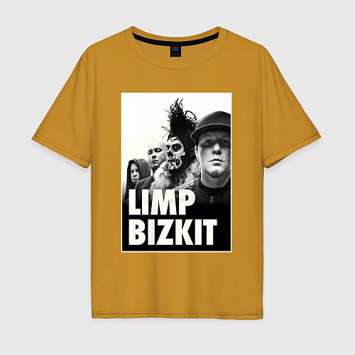 Мужская футболка оверсайз Limp Bizkit all / Горчичный – фото 1