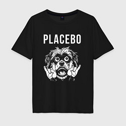 Мужская футболка оверсайз Placebo rock dog