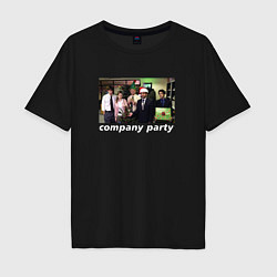 Футболка оверсайз мужская The Office - company party, цвет: черный