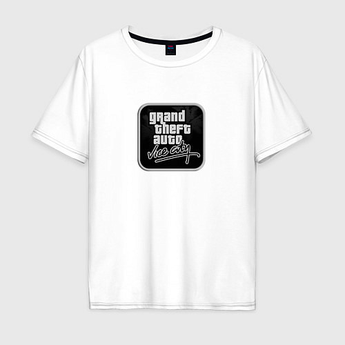 Мужская футболка оверсайз GTA logo black / Белый – фото 1