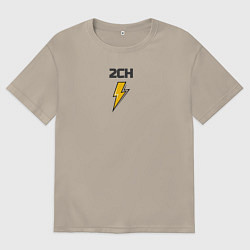 Мужская футболка оверсайз Mолния 2ch