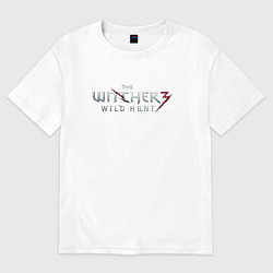 Футболка оверсайз мужская The Witcher 3 logo, цвет: белый