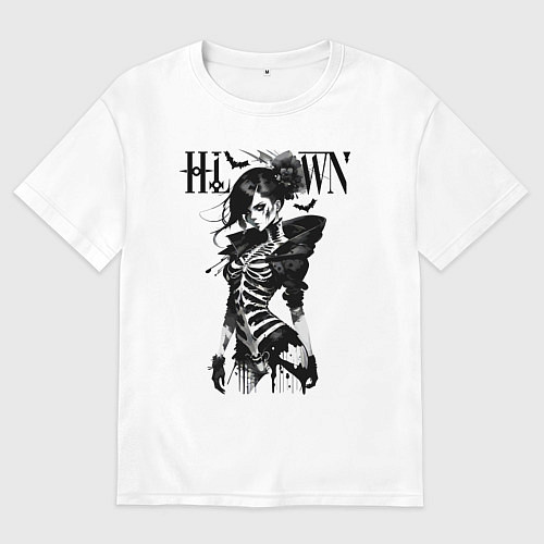 Мужская футболка оверсайз Обворожительная ведьма - хэллоуин / Белый – фото 1