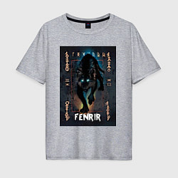 Мужская футболка оверсайз Fenrir black vinyl