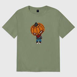 Футболка оверсайз мужская Sigma boy is Halloween, цвет: авокадо