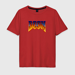 Мужская футболка оверсайз Doom logotype