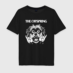 Футболка оверсайз мужская The Offspring rock dog, цвет: черный