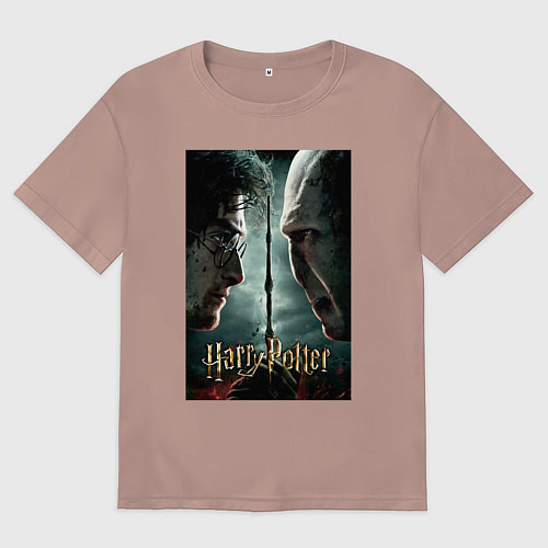 Мужская футболка оверсайз Череп - своя культура / Пыльно-розовый – фото 1