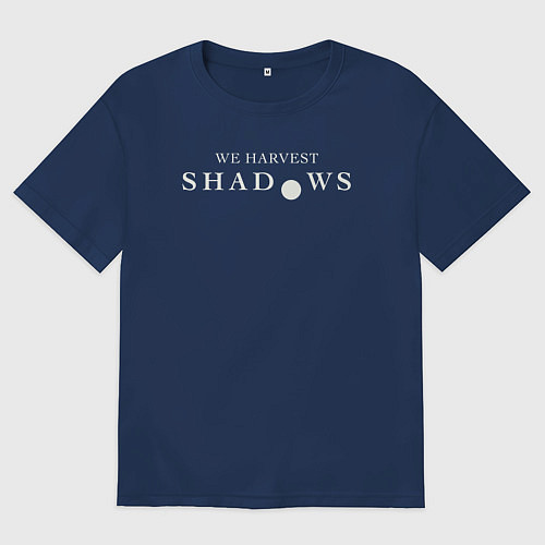 Мужская футболка оверсайз We harvest shadows logo / Тёмно-синий – фото 1